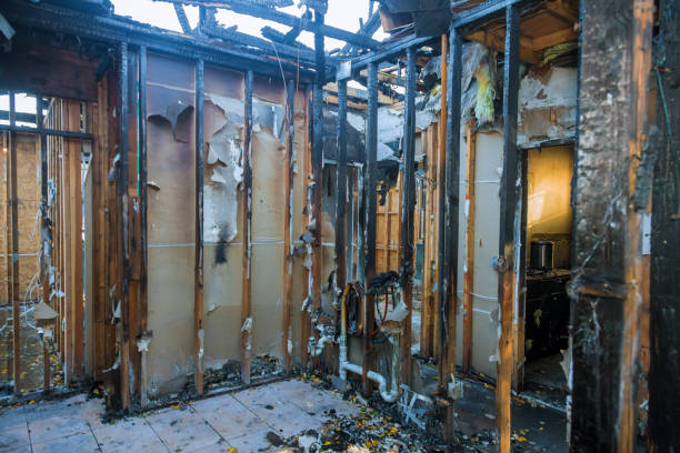 Professional Fire Damage Restoration technician working in Milton, WI